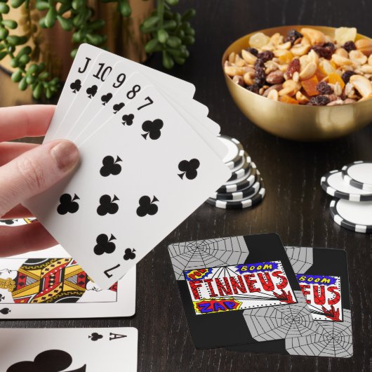 Finneus Spider Webs en Supermachten Pokerkaarten (Insitu)