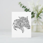 Finnhorse Freehand Typocard Carte postale (Debout devant)