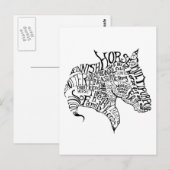 Finnhorse Freehand Typocard Carte postale (Devant / Derrière)