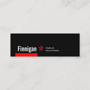 Finnigan Big Redstripe Asterisk Mini Visitekaartje