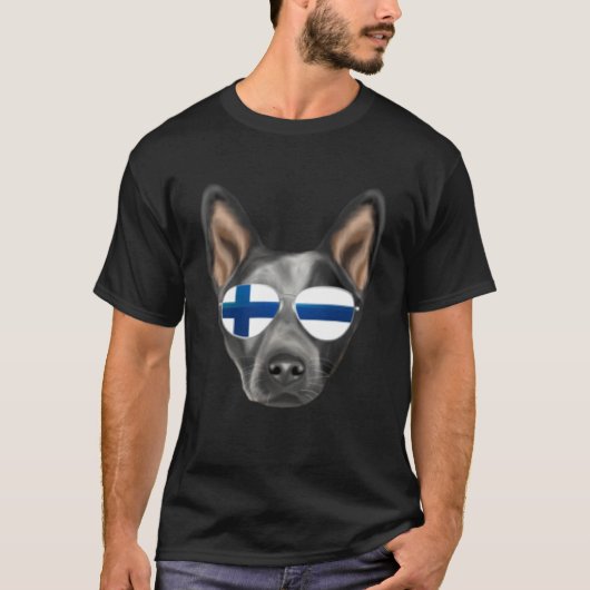 Finnish Flag Australian Cattle Dog Dog Finland Poc T-shirt (Voorkant)