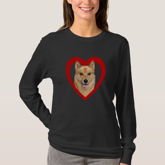 Finnish Spitz Dog  Dog Heart   Finnish Spitz  1 T-shirt (Voorkant)