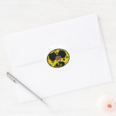 Fino Smile Yellow Fab. Ronde Sticker (Envelop)