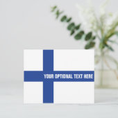 Fins briefkaart van de vlag (Staand voorkant)