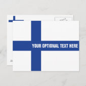 Fins briefkaart van de vlag (Voorkant / Achterkant)