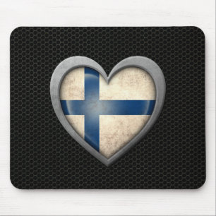 Fins Heart Flag Steel Maesh Effect Muismat