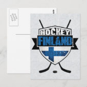 Fins Hockey Shield Suomi Briefkaart (Voorkant / Achterkant)