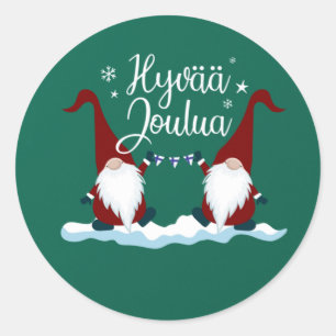 Fins kerstfeest Finland Gift T-shirt Hyvaa Jou Ronde Sticker