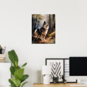 Fins Lapphund Dog Art Print Poster (Thuiskantoor)