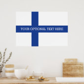 Fins poster van de vlag (Keuken)