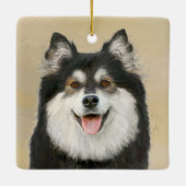 Fins schilderen van luifsens - Kute Original Dog A Keramisch Ornament (Achterkant)