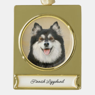 Fins schilderen van luifsens - Kute Original Dog A Verguld Banner Ornament