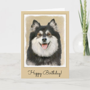 Fins schilderen van luiven - Kute Original Dog Art Kaart