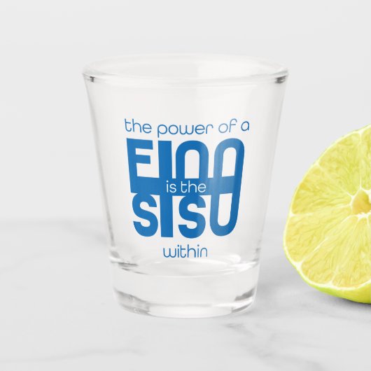 Fins Sisu Shot Glass Glas (Voorkant)