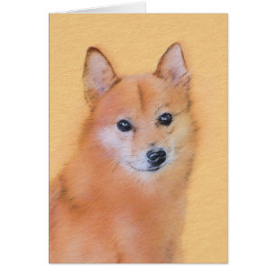 Fins Spitz-schilderij - Cute Original Dog Art