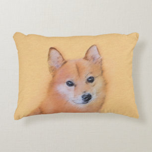 Fins Spitz-schilderij - Cute Original Dog Art Accent Kussen