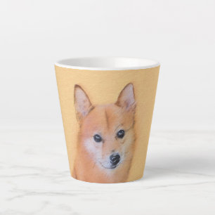 Fins Spitz-schilderij - Cute Original Dog Art Latte Mok