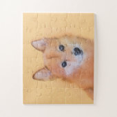 Fins Spitz-schilderij - Cute Original Dog Art Legpuzzel (Verticaal)