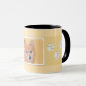 Fins Spitz-schilderij - Cute Original Dog Art Mok (Voorkant rechts)