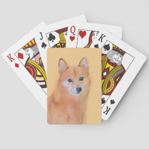 Fins Spitz-schilderij - Cute Original Dog Art Pokerkaarten