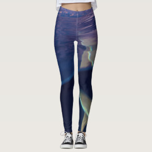 Fins Sunset Shark gedrukt Leggings