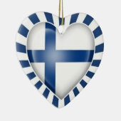 Finse hartvlag met Star Burst Keramisch Ornament (Rechts)