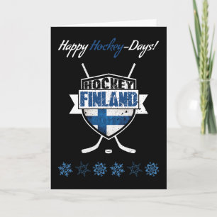 Finse Hockey-kerstKaart Feestdagen Kaart