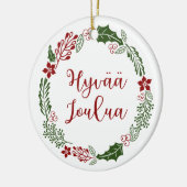 Finse kerstavond, Hyvää joulua Keramisch Ornament (Links)