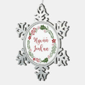 Finse kerstavond, Hyvää joulua Tin Sneeuwvlok Ornament (Rechts)