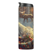 Finse Laphund hond Kerstmis Feest Thermosbeker (Geroteerd rechts)