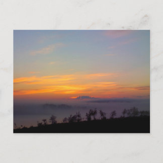 Finse Lapland in de avond van de zon en de zon Briefkaart