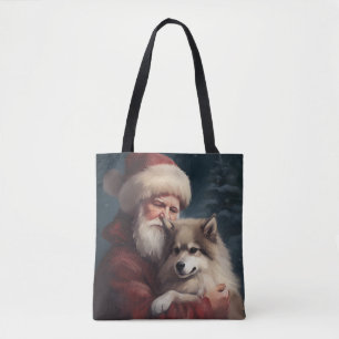 Finse Lapphond Kerstman Festive Kerstmis Draagtas
