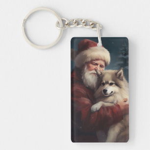 Finse Lapphond Kerstman Festive Kerstmis Sleutelhanger