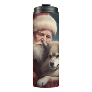 Finse Lapphond Sinterklaas Festivale Kerstmis Thermosbeker