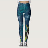 Finse Lapphund (blauwtinten) leggings (Voorkant)