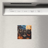 Finse Lapphund Halloween Spooky Magneet (Insitu (Vaatwasser))