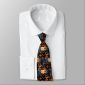 Finse Lapphund Halloween Spooky Stropdas (Gebonden)