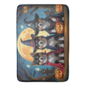 Finse Lapphund Honden Pompoen Halloween Grappig Badmat (Voorkant Verticaal)