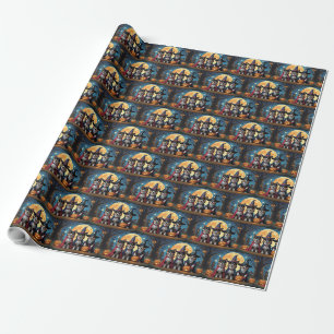 Finse Lapphund Honden Pompoen Halloween Grappig Cadeaupapier