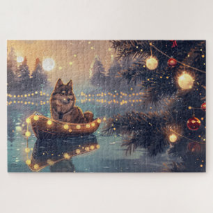 Finse Lapphund Kerst Feestelijke Reis Legpuzzel