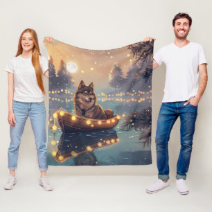 Finse Lapphund Kerstfeest reis Fleece Deken