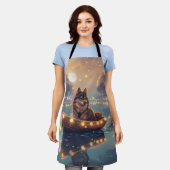 Finse Lapphund Kerstfeest reis Schort (Gedragen)