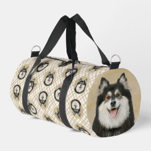Finse Lapphund Schilderen Zwart en Tan Dog Art Plunjezak