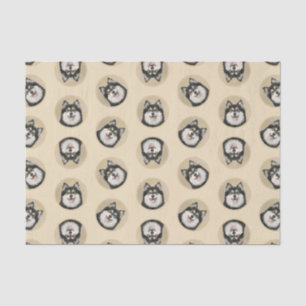 Finse Lapphund Schilderen Zwart en Tan Dog Art Tissuepapier