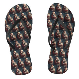 Finse Lapphund Sinterklaas Feestelijke Kerstmis Teenslippers