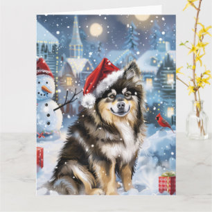 Finse Lapphund Winter Wonderland Christmas Joy Kaart