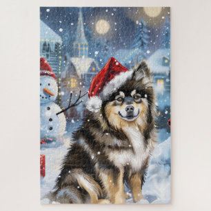 Finse Lapphund Winter Wonderland Christmas Joy Legpuzzel