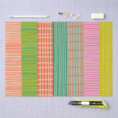 Finse patchwork strepen kleurrijk patroon tissuepapier (Craft)