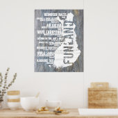 Finse schottenlijst 4 kolossaal Poster/afdruk Poster (Keuken)