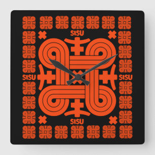 Finse Sisu Art Vierkante Klok